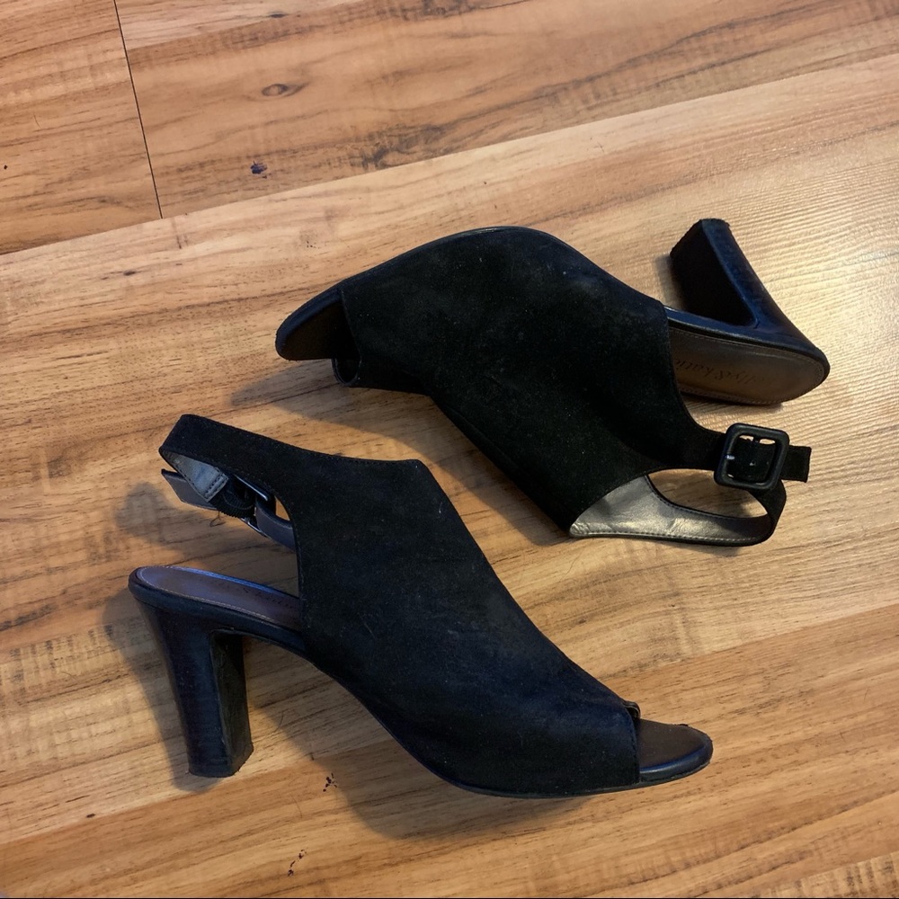 kelly & katie black peep toe heels
